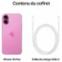 IPhone 16 | 8 GO - 256GO - 5G - Rose- Apple 